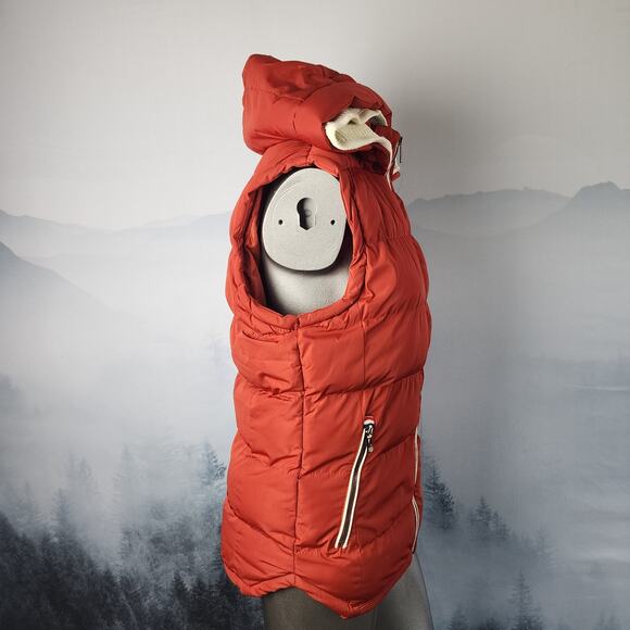 Vintage Robert Phillipe Hooded Rust Puffer Vest | Women's XL - Picture 6 of 13